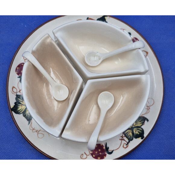 Vintage Fred Roberts Strawberry Jelly Jam Condiment Set 8 Pieces Japan - Picture 4 of 16